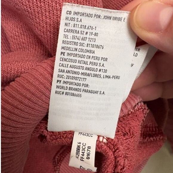 American Eagle Soft Terry Pullover Hoodie Sweatshirt Regular Fit Burgundy Sz XS - Picture 8 of 8